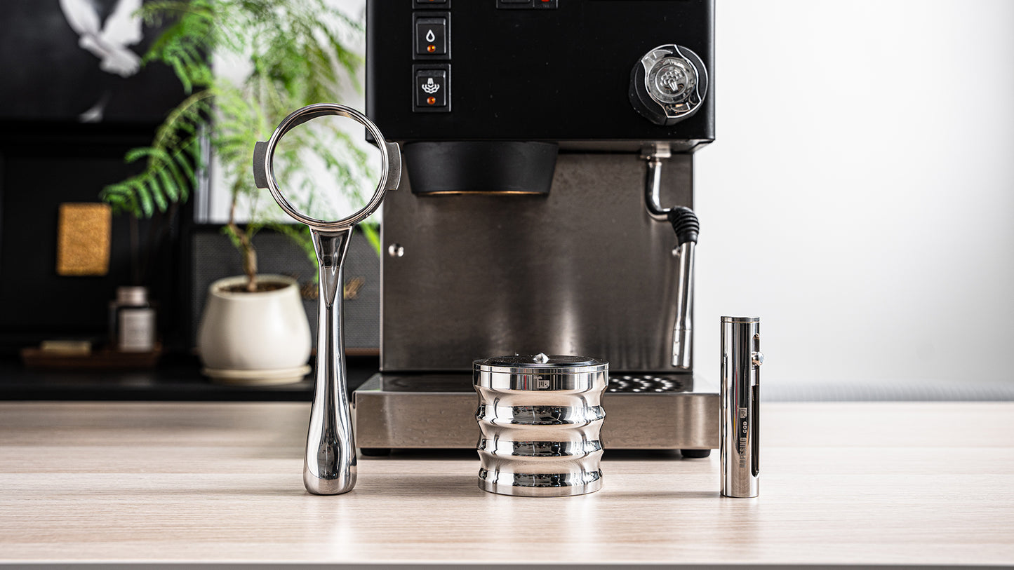 CafeSing COD 58mm Espresso Portafilter, All Stainless Steel, Horizontally Lay Flat, Bottomless