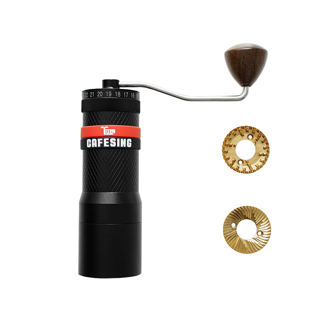 cafesing orca hand coffee grinder flat burr ghost burr