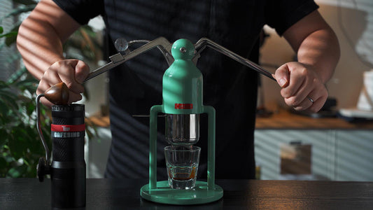 Drill Drive ORCA G1 Flat Burr Grinder to Make Iced Espresso Coffee